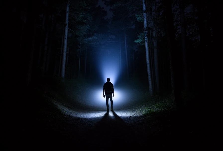 ナイトハイクの懐中電灯